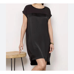 EVEREVE Amelia black short sleeve mini dress sz S